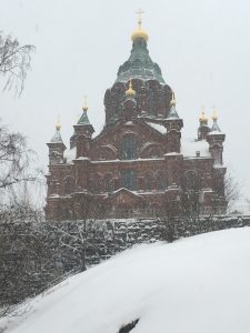 Just a little bit of snow in Helsinki 